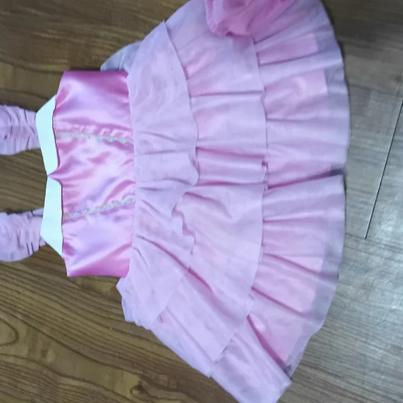 Janie and Jack Elegant Pink Satin Ruffle Dress - Picture 4 of 8